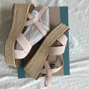 Tom's Peony Suede Platform Sandals